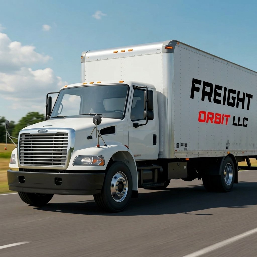 Freight Orbit branded 26ft box truck